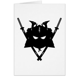 Samurai Helmet & Swords Card