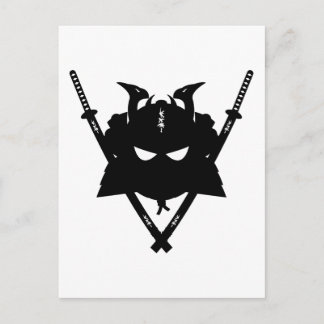 Samurai Helmet & Swords Postcard