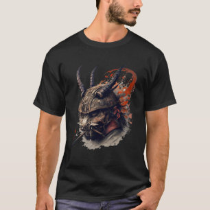 Samurai Helmet Warrior Bushido Oni Mask Japanese C T-Shirt
