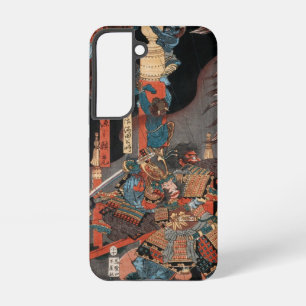 Samurai Hero Yorimitsu: Vintage Woodblock Art Samsung Galaxy Case