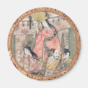 Samurai Hideyoshi and Wives Kitagawa Utamaro Magnet