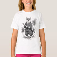 【Samurai Husky Ink Art Women’s T-Shirt】