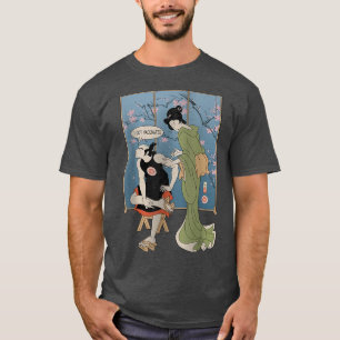 Samurai I Got Vaccinated Ukiyoe Geisha  (2) T-Shirt