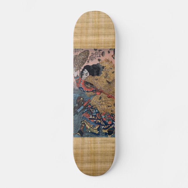 Samurai in Camouflage Skateboard (Front)
