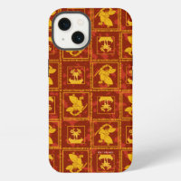 Samurai Jack & Aku Golden Silhouette Tile Pattern