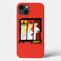 Samurai Jack Character Tri-Panel Futuristic Frame