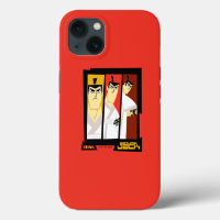 Samurai Jack Character Tri-Panel Futuristic Frame