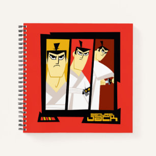 Samurai Jack Character Tri-Panel Futuristic Frame Notebook