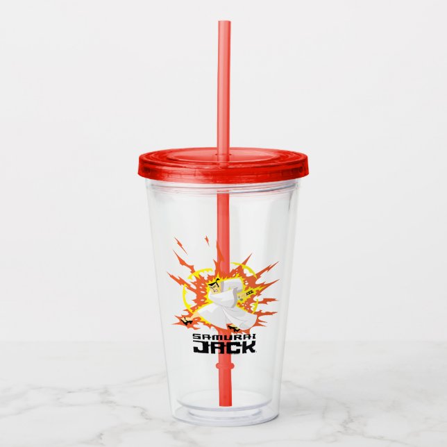 Samurai Jack Energy Graphic Acrylic Tumbler (Front)