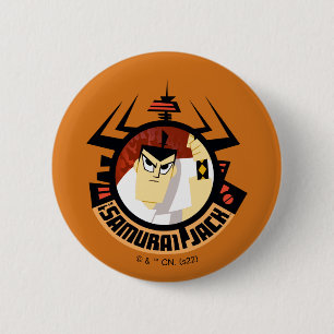 Samurai Jack In Aku Futuristic Frame 2 Inch Round Button