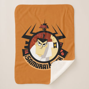 Samurai Jack In Aku Futuristic Frame Sherpa Blanket