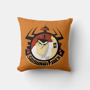 Samurai Jack In Aku Futuristic Frame Throw Pillow