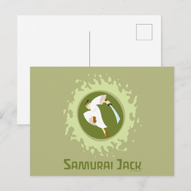 Samurai Jack Leaping Graphic Postcard (Front/Back)