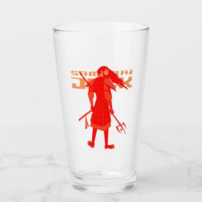 Samurai Jack Red Warrior Graphic Glass (Front)