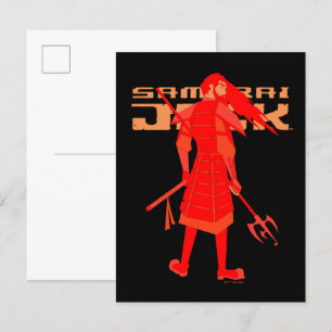 Samurai Jack Red Warrior Graphic Postcard