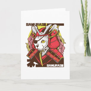 SAMURAI JAPANESE CAT CARD