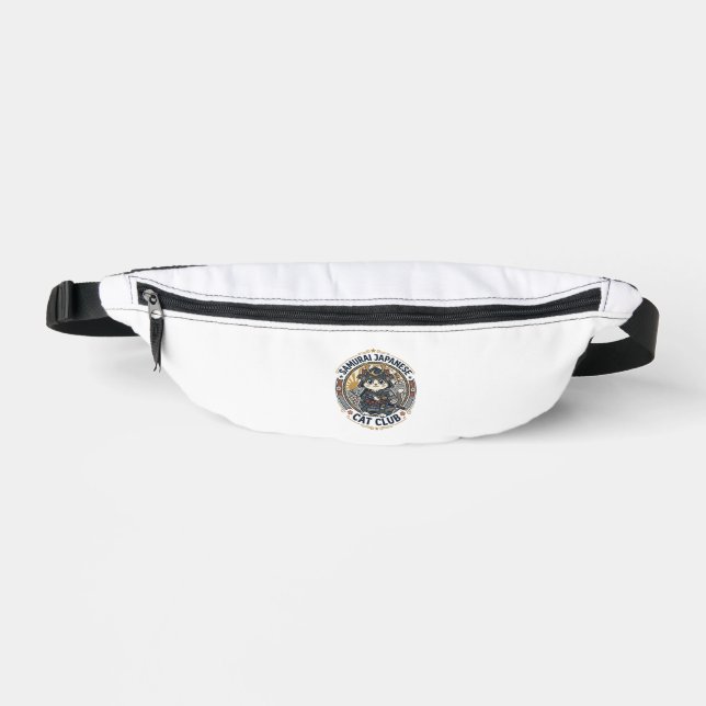 Samurai Japanese Cat POD Vector Art - Samurai Japa Fanny Pack (Front)