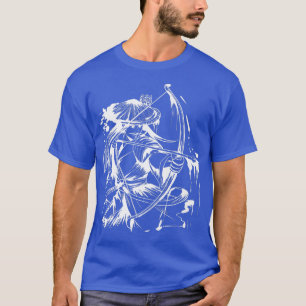 Samurai Japanese Retro Art Print Bushido Archer ( T-Shirt