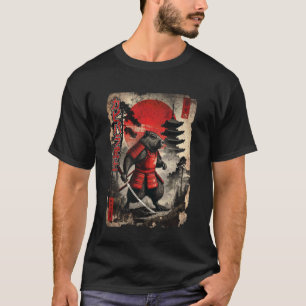 Samurai Japanese Ukiyo-e Art Vintage Graphics Funn T-Shirt
