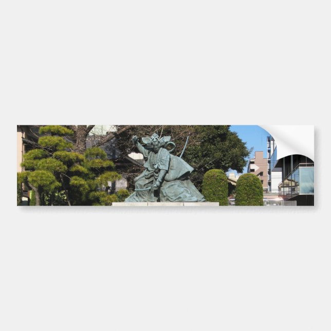 Samurai Kamakura Gongoro Kagemasa Kabuki Statue Bumper Sticker (Front)
