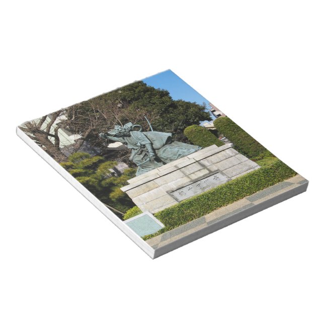 Samurai Kamakura Gongoro Kagemasa Kabuki Statue Notepad (Angled)