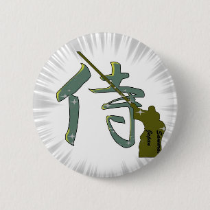 Samurai Kanji 2 Inch Round Button