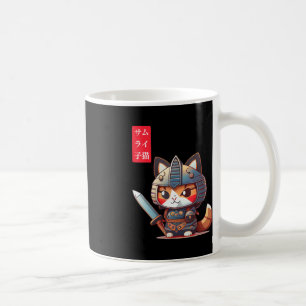 Samurai Kitten Kawaii Japanese Art for Anime Lover Coffee Mug