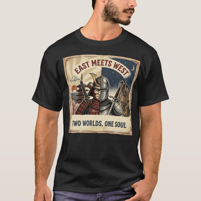 Samurai Knight Fusion Minimal Vintage Tee (Front)