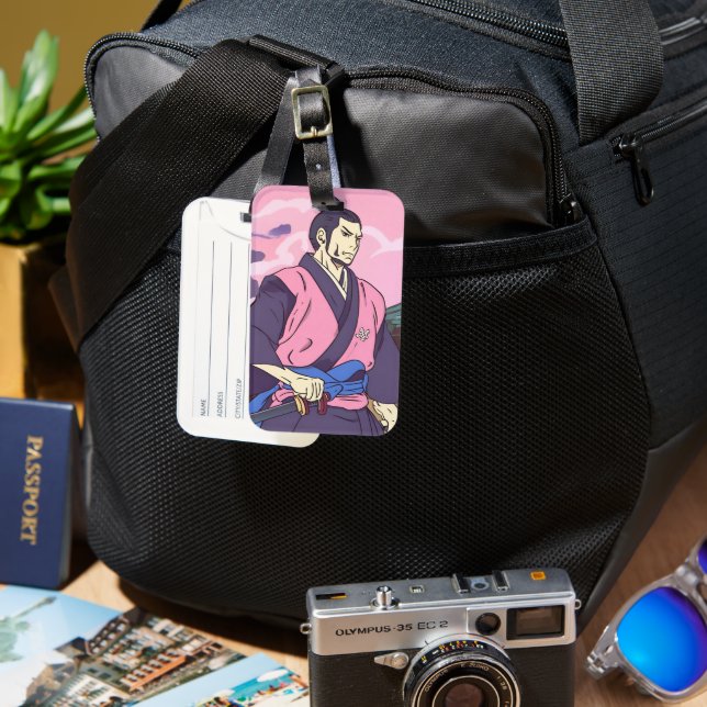 samurai luggage tag (Front & Back)