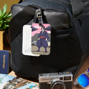 samurai luggage tag