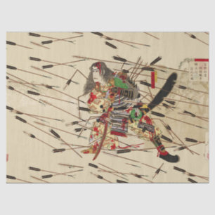 SAMURAI MASATSURA IS FIGHTING IN SHOWER OF ARROWS TISSUE PAPER