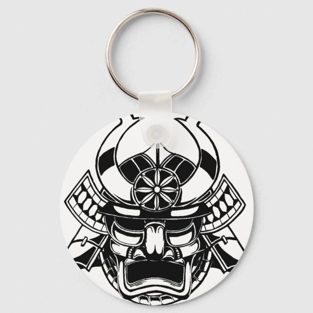 Samurai Mask Japan Keychain (Front)