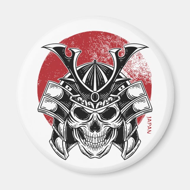 Samurai Mask Magnet (Front)