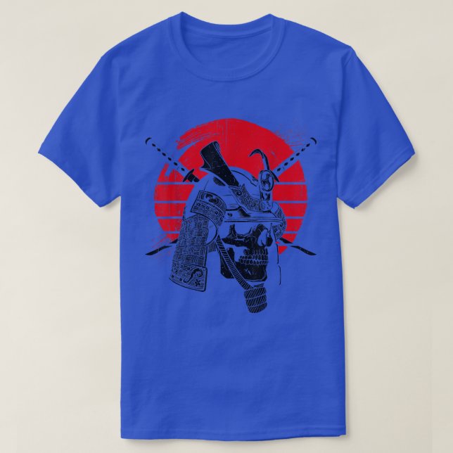 Samurai Mask Shirt Samurai Swords Bushido Samurai (Design Front)