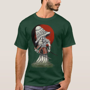 Samurai Mushroom with Sword at Sunset  (2) T-Shirt