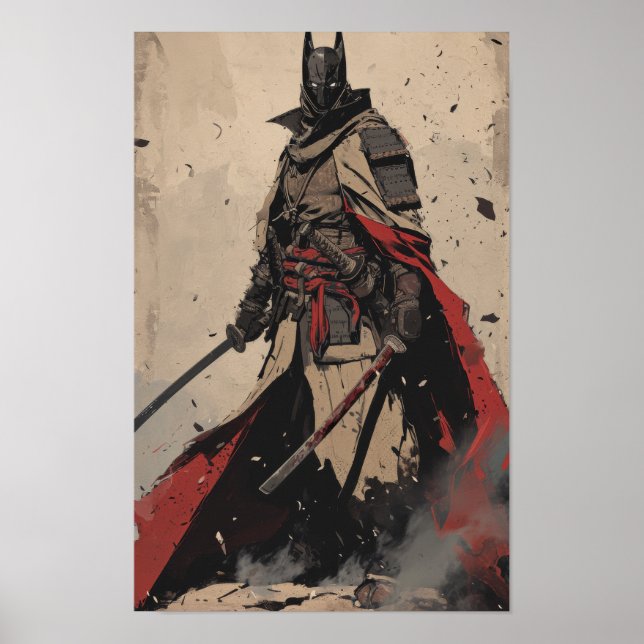 Samurai Ninja Dark Knight Poster - Sword Pose (Front)