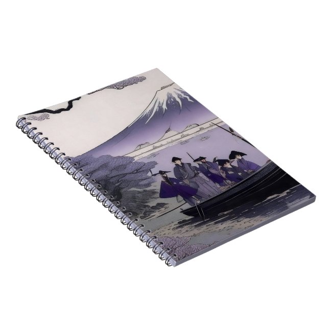 Samurai Notebook Mount Fuji Japanese Art (Right Side)