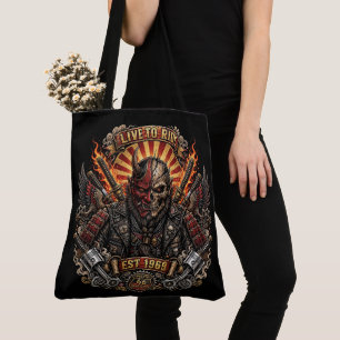 Samurai Oni Biker Tote Bag For Women