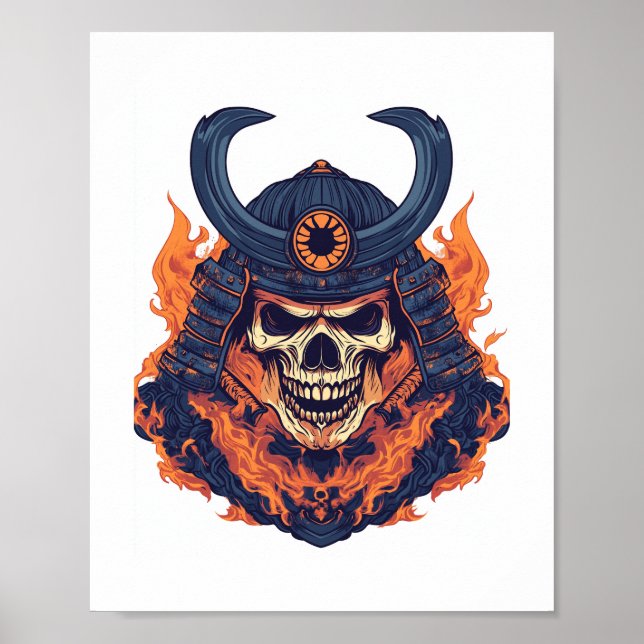 Samurai Oni Skull Poster (Front)