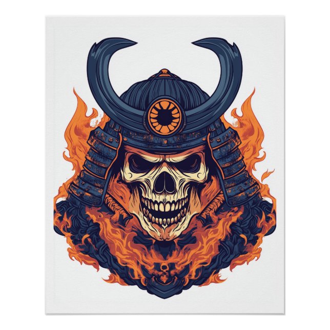 Samurai Oni Skull Poster (Front)