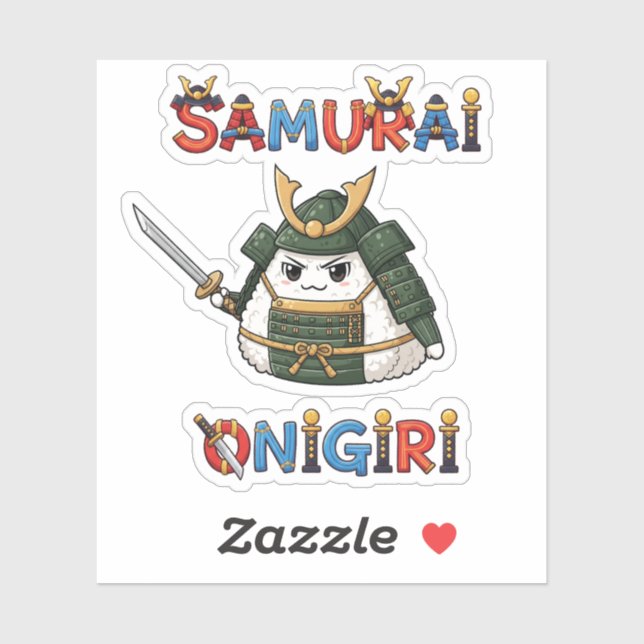 Samurai Onigiri Sticker (Sheet)