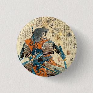 Samurai Orenji 1 Inch Round Button