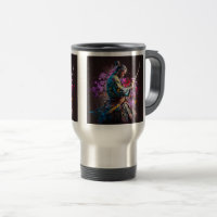 Samurai Painting Travel/Commuter Mug, 15 oz 