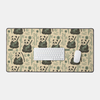 Samurai Panda Gaming Desk Mat