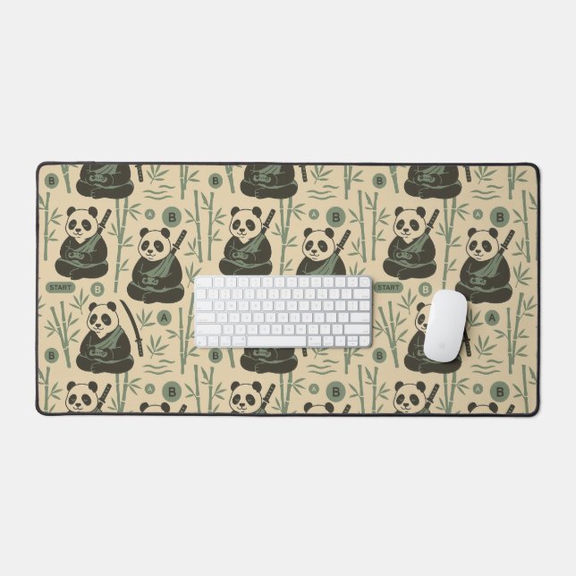 Samurai Panda Gaming  Desk Mat (Keyboard & Mouse)