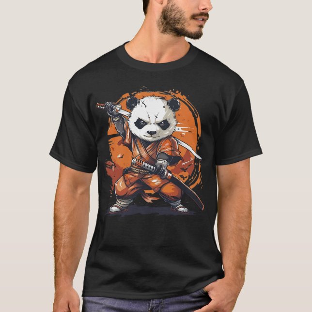 Samurai Panda: Warrior Spirit T-Shirt (Front)