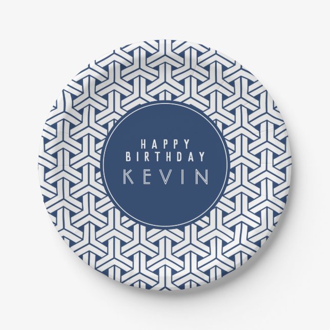 Samurai Pattern Personalized GIFT bag Paper Plate (Front)
