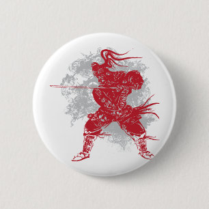 Samurai Pose 2 Inch Round Button
