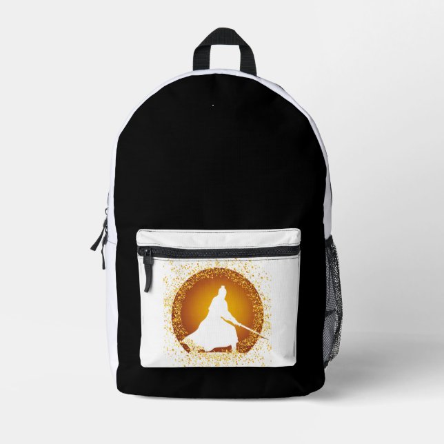samurai printed backpack (Front)