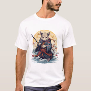 Samurai rat Basic white T-Shirt
